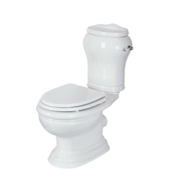 Унитаз-моноблок ML.MLD-25.701.D2/ML.MLD-25.708.D2, выпуск в стену, с ручкой слива хром