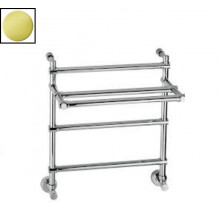 Полотенцесушитель электрический Margaroli Sole 554-3 с полкой BOX арт. 5544703GOPB, золото