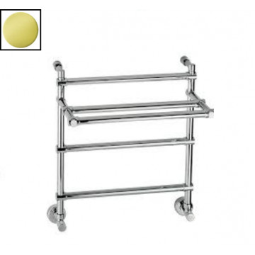 Полотенцесушитель электрический Margaroli Sole 554-3 с полкой BOX арт. 5544703GOPB, золото
