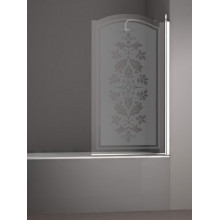 Шторка на ванну Sturm Juwel LUX-JUWE09-RD1CR 90x150 см цвет профиля хром правая