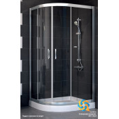 Душевой уголок ZS-F 100x120 01 01 цвет профиля - белый стекло - прозрачное