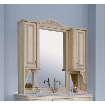Зеркало на столешнице Аллигатор CLASSIC 125C(D), с двумя шкафчиками, 123,5*23*150 см