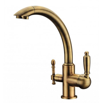 Смеситель Zorg Clean Water ZR 314 YF-33-BR для кухни под фильтр, цвет бронза
