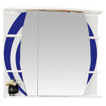 Зеркальный шкаф Misty Каролина 80 L синий