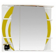 Зеркальный шкаф Misty Каролина 80 L желтый